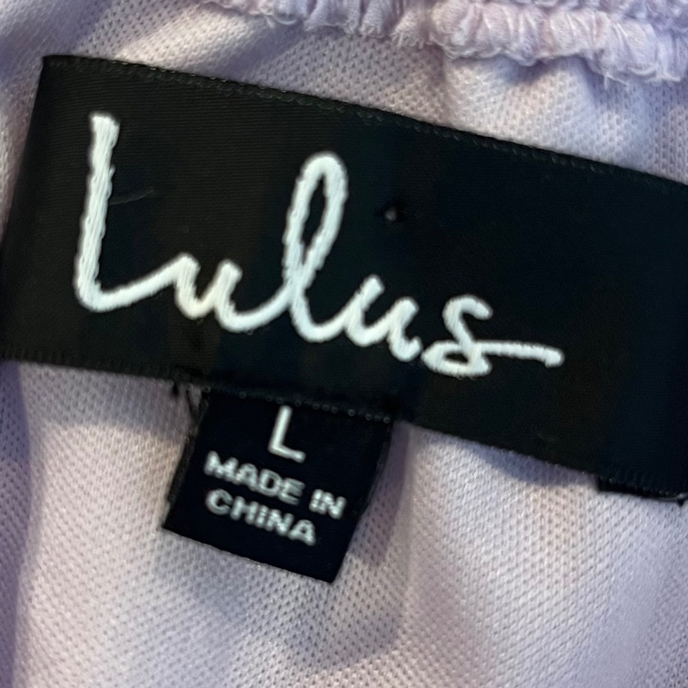 Lulus NEW Gala Ready Lavender Off-the-Shoulder Ruffle Midi Dress LARGE - Picture 9 of 10